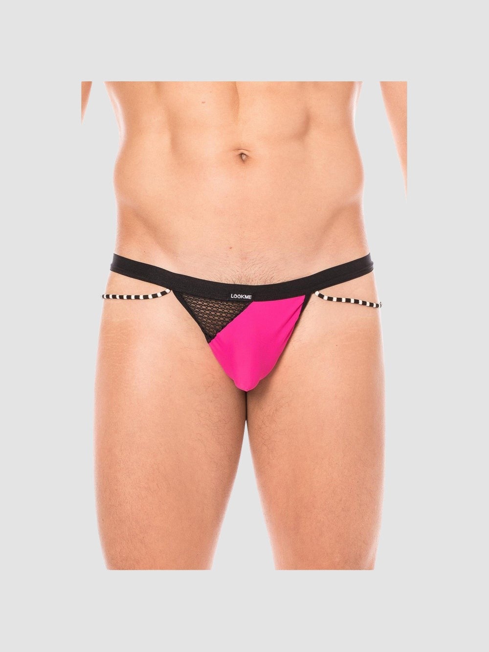 String Bi-Matière LM2004 Noir & Rose