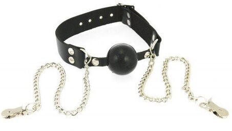 Bâillon balle en silicone et pince à seins