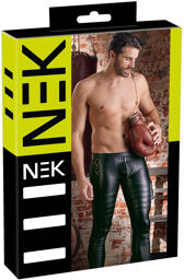 Pantalon slim homme style biker Noir