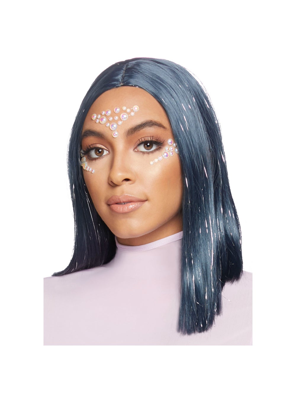 Bijoux Visage Adhésifs EYE011 Liri Perles Blancs