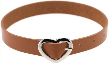 Ras de cou Heart Attach Marron