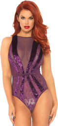Body à dos ajouré et ouverture pressionnée Violet PURPLE