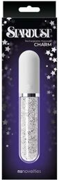 Vibromasseur Verre & Silicone Stardust Charm Blanc