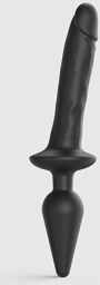 Plug-In Switch Réaliste - Gode & Plug Anal 2-en-1 Taille L - Noir