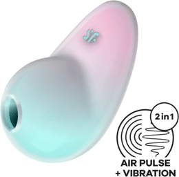 Stimulateur clitoridien par onde de pression sans contact et par vibration USB vert et rose, Pixie Dust