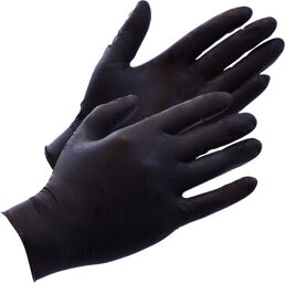 Gants black ninja jetables en latex (100 pièces)