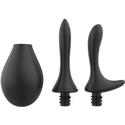 - Kit de poire à lavement avec deux embouts en silicone