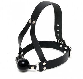 Bâillon balle en silicone avec bandeau