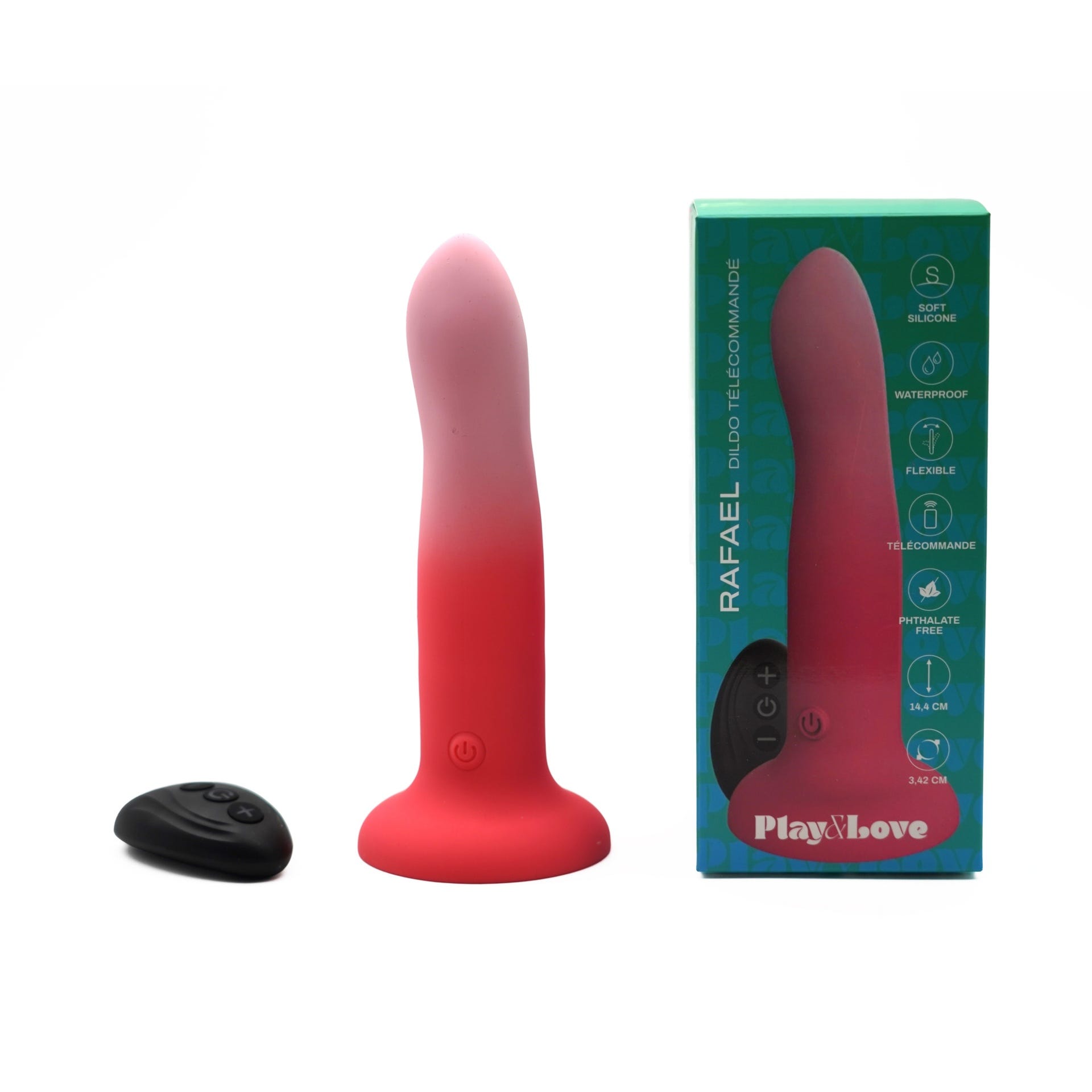 RAFAEL DILDO TELECOMMANDE - ROSE