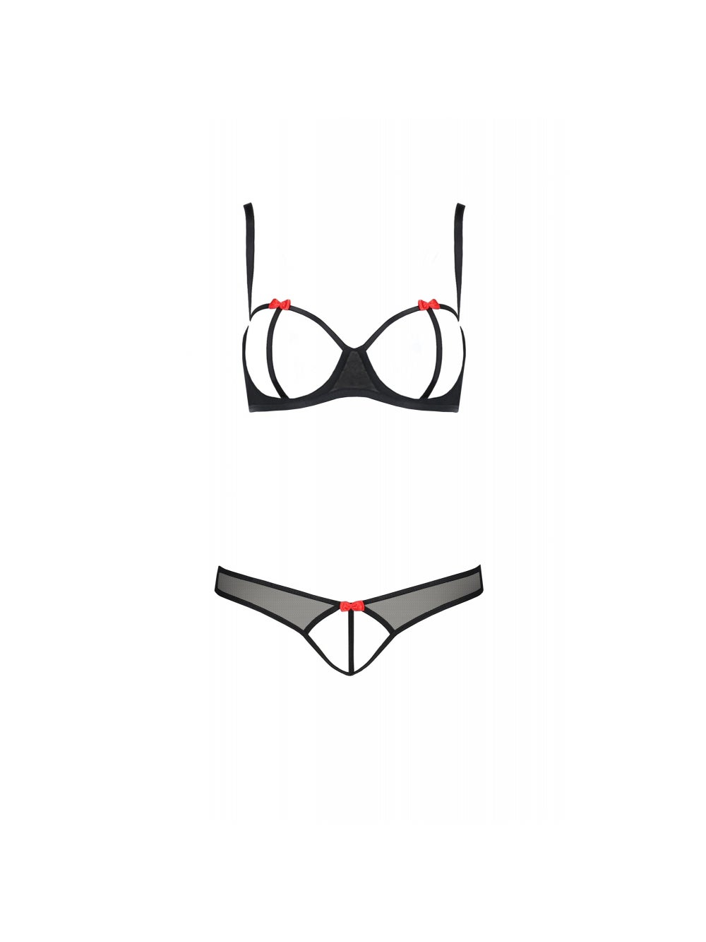 Ensemble 2 Pièces Ouvert Heidi Devil Collection Noir