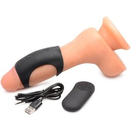 XR Brands - Jouet pénien multifonction avec télécommande - Noir
