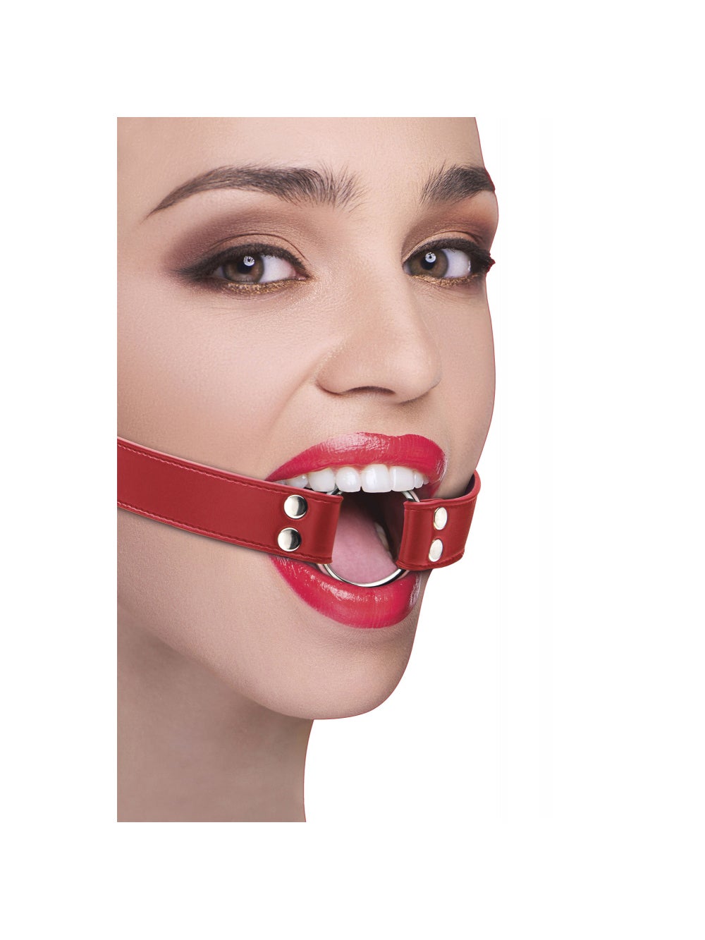 Bâillon Anneau avec Sangles Cuir