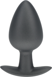 Plug anal en silicone lisse - Large 8,9 cm - Gunmetal