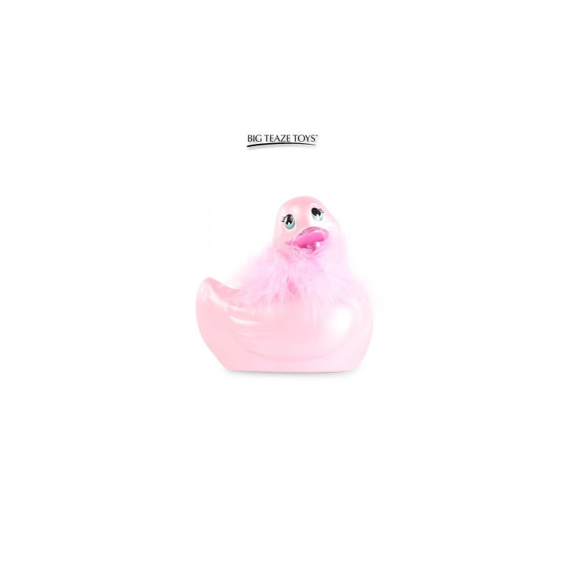 Mini canard vibrant Duckie Paris - rose