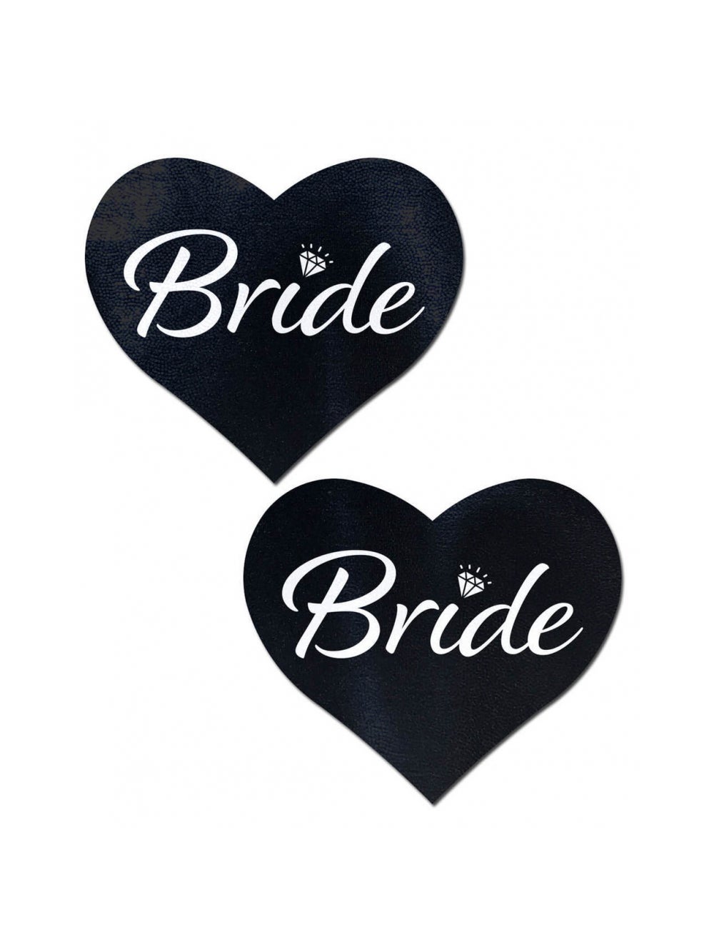Caches-Tétons Coeur Bride Noir