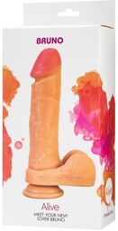 Gode Réaliste Bruno Testicules 22cm