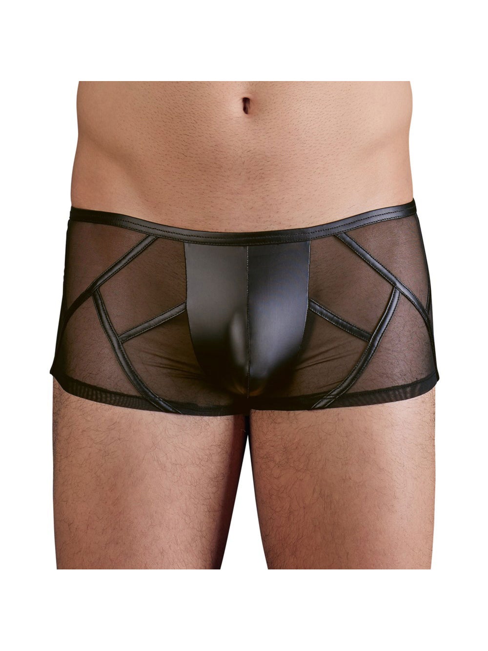 Boxer Wetlook Semi-Transparent Noir