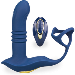 Vibromasseur vibro homme gode anal Stimulateur de prostate vibrant et va-et-vient Chicago - Bleu foncé