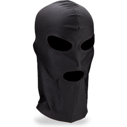 Cagoule BDSM trois ouvertures