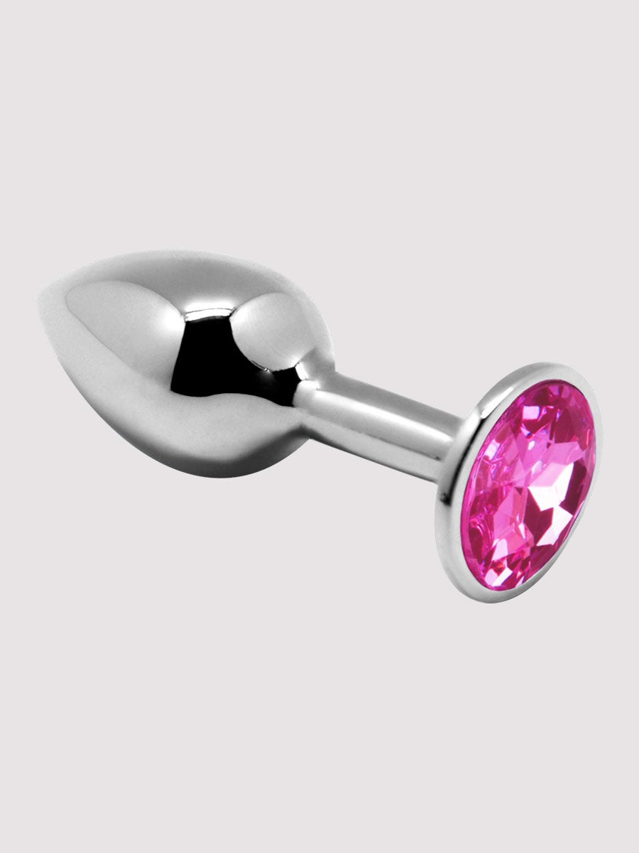 Plug anal bijou mini métal L rose