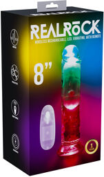 Vibromasseur droit avec ventouse 20 cm en silicone doux