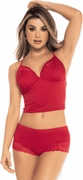 Mapalé Pyjama 2 pièces rouge top et short Rouge