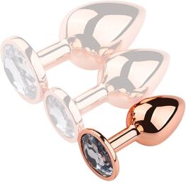 Plug Bijou anal PinkyGold S 6.5 x 2.7cm Bijou transparent