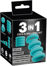 Ensemble de 4 anneaux en silicone souple pour pénis et testicules