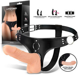 Sparo Harnais avec 2 dildos réalistes démontables