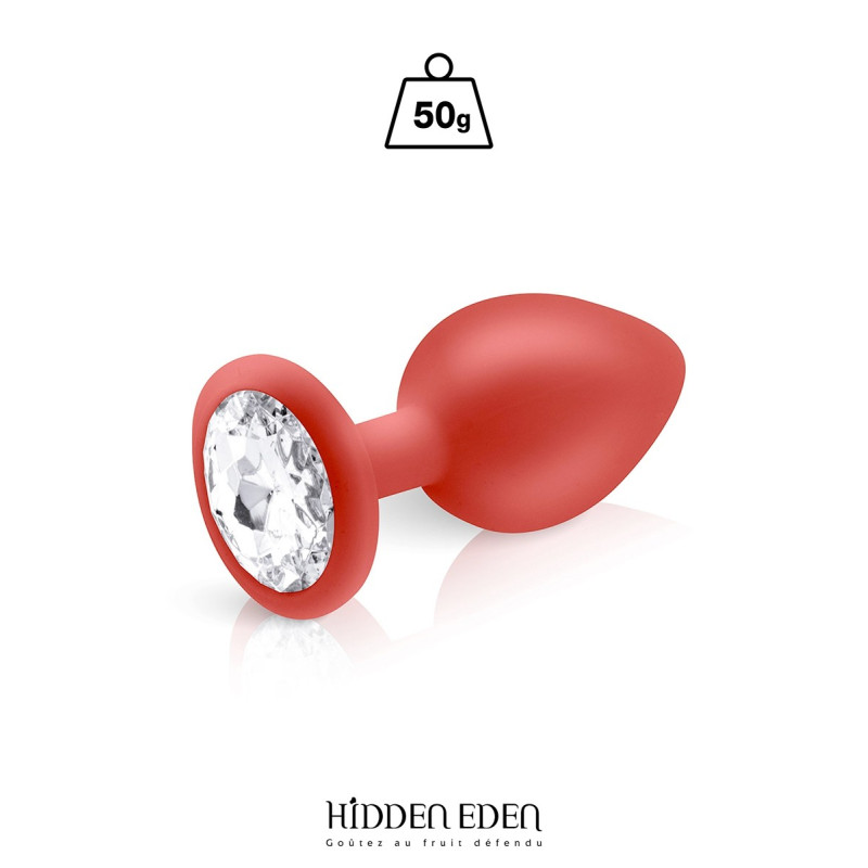 Plug bijou silicone rouge M