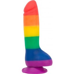 - Godemiché arc-en-ciel Justin en silicone- 19 cm