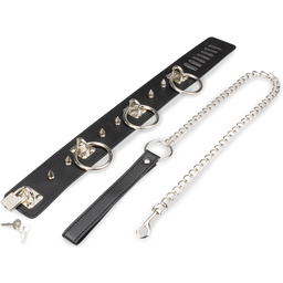Collier BDSM anneaux et pointes