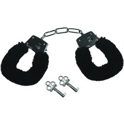 Sportsheets - Furry Handcuffs Black