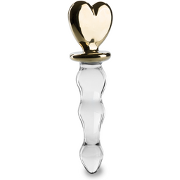 Gode godemichet en verre Golden Heart