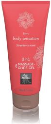 Gel de massage et de glisse 2 en 1 - Fraise