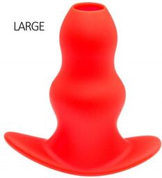 Plug Tunnel Stretch Rouge Large 15 x 7cm