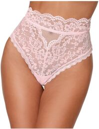 String dentelle taille haute rose Rose