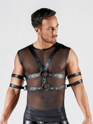 Haut avec Harnais Bondage Noir