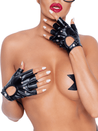 F264 Gants sans doigts Powerwetlook Noir