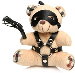 Porte-clés Peluche Teddy Bear BDSM avec martinet