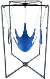 Kit Sling Cuir 5 Points Bleu Armature Noire
