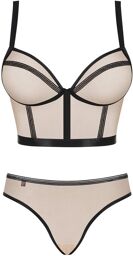 Nudelia top et culotte Noir et nude nude