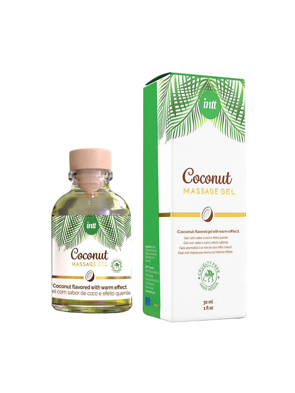 Gel de Massage Embrassable Chauffant Noix de Coco 30 ml