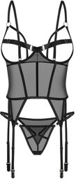 Euridia corset et string - Noirs Noir