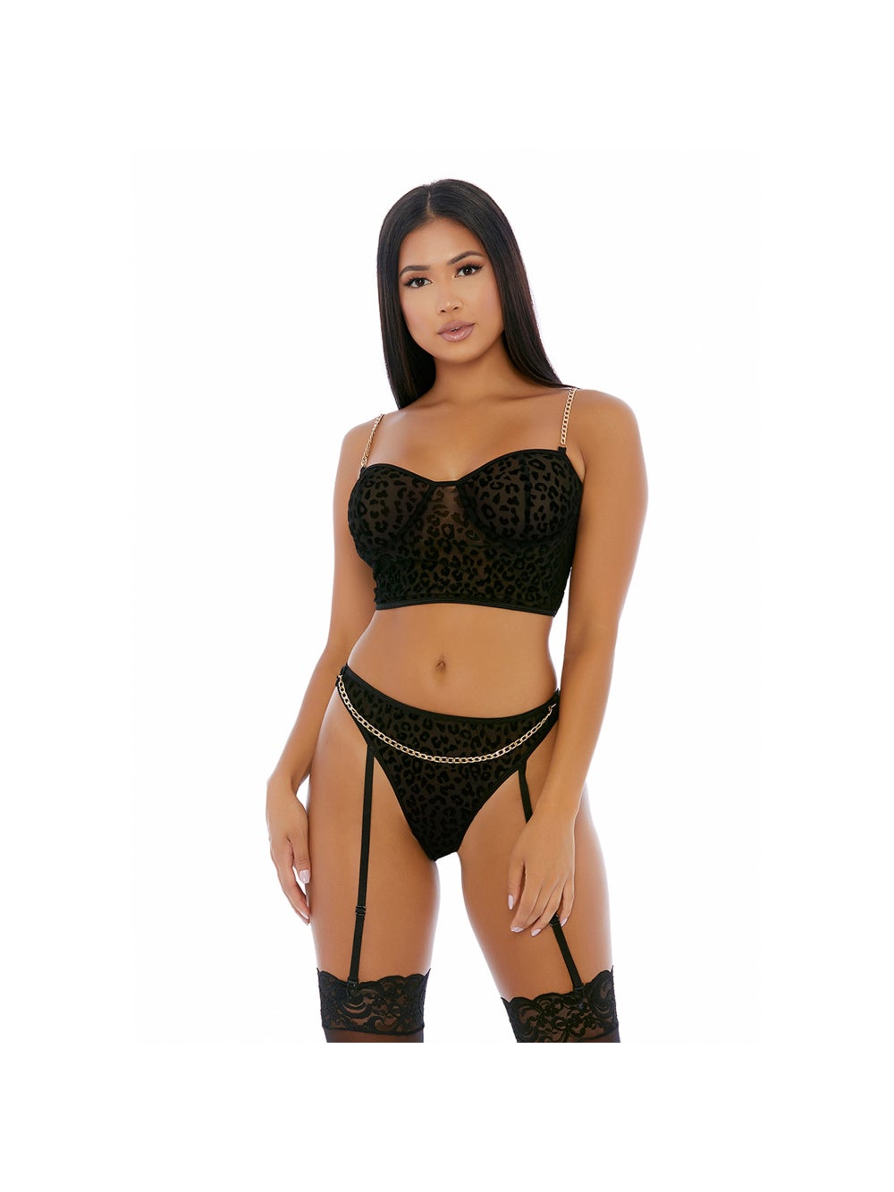 Ensemble 2 Pièces Chain Me Up Bustier Noir