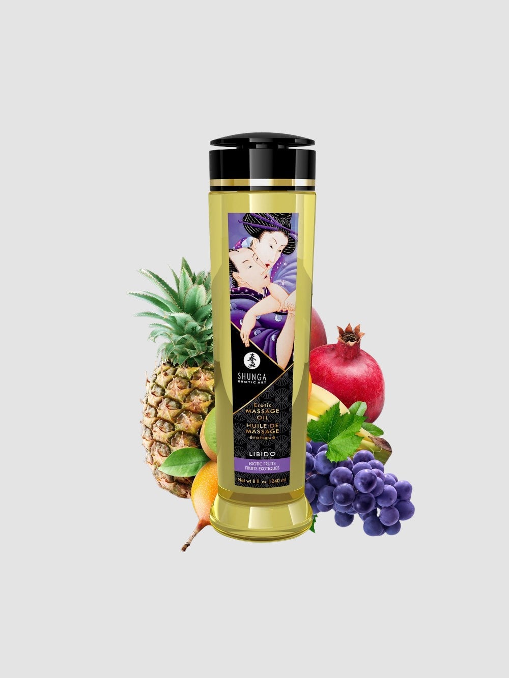 Huile de massage érotique Fruits exotiques Shunga 240 ml