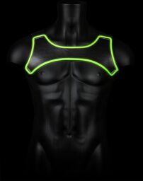 Neoprene Harnais - Glow in the Dark - Neon Green/Black