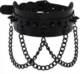 Collier à pointes Piky Noir