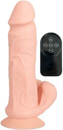 Gode réaliste testicules vibrant 21 cm