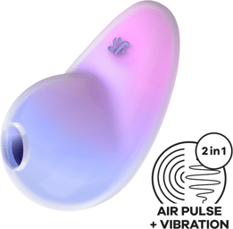 Stimulateur clitoridien par onde de pression sans contact et par vibration USB violet et rose, Pixie Dust